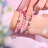 Purple Rain | Silver | Galaxy Glass Bead Bracelet
